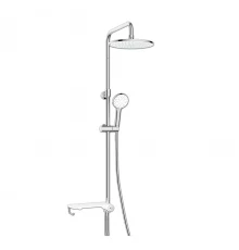 Душевой гарнитур с полкой, без смес.,c верх.душ.лейкой 