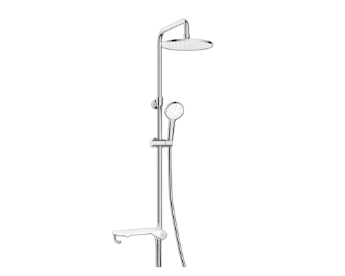 Душевой гарнитур с полкой, без смес.,c верх.душ.лейкой 