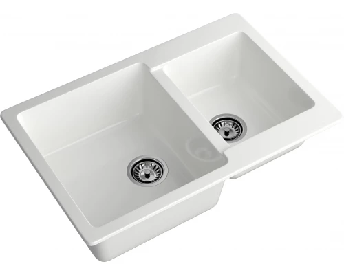 GRANFEST Мойка композит PRACTIK GF-P--780K  2 чаши 780*510 мм  иней  арт.GF-