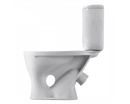 Унитаз-компакт "Воротынский" косой выпуск, с кнопочной арматурой и сиденьем, крап на белом SANTERI