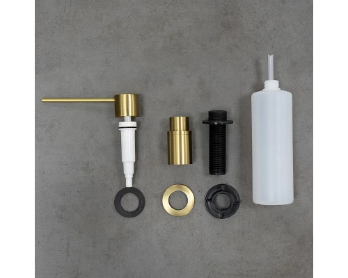 Expert Аксессуары для кухни, дозатор для жидких моющих средств врезной, светлое золото нано, LM