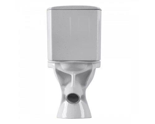 Унитаз-компакт "Вест" наклонный выпуск, с кнопочной арматурой и сиденьем, крап на белом. SANTERI