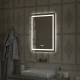 Зеркало Verte LED с часами 500x700