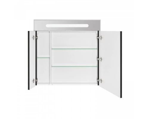 VICTORIA NORD Black Edition Зеркальный шкаф 80, черный глянец, ROCA