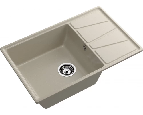 GRANFEST Мойка композит VERTEX, GF-V-780L, чаш+кр 780*500, топаз