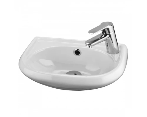 БРИЗ Умывальник мини 40*27(П), хром.кольцо, с крепл. САНТЕК