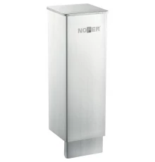 диспенсер для мыла прямоугольный из нержавеющей стали матовый, 300 мл.