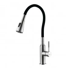 Expert Смеситель для кухни, гиб.излив 203мм, р/ОД, матовый/черный, LM, LM5082S-Black