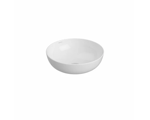 Раковина Ego накладная, Ø 38 см, без отверстия под смеситель, круглая, белый глянец, BERGES