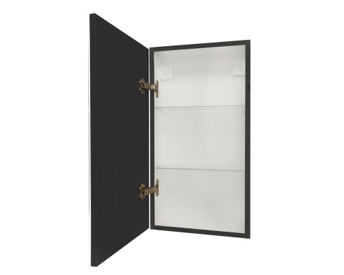 Зеркало-шкаф Mirror Box black Led 350х650 левый