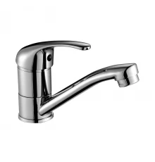 A35 Смеситель для умывальника/мойка, с пов. изливом 150мм., р/ОД, хром, ROS, А35-22