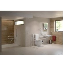 Поручень полукруглый для людей с ограниченными возможностями 600мм.  Белый