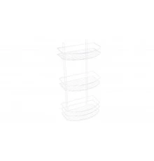 Полка овальная трехэтажная белая Fixsen FX-720W-3