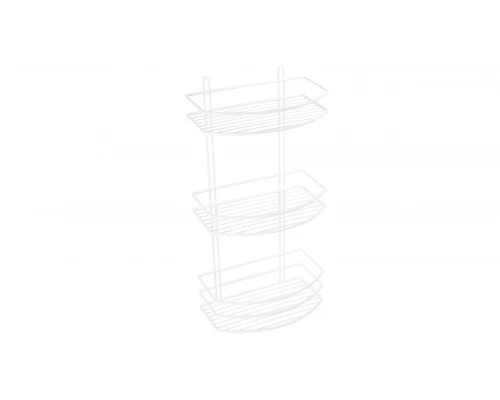 Полка овальная трехэтажная белая Fixsen FX-720W-3