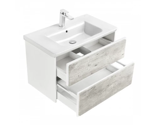 RONDA Тумба под раковину GAP 80, бетон/белый глянец, ROCA