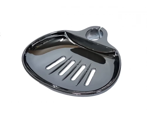 Мыльница пластик хром. Присоединение Д25 мм., СЛАВЕН, 074