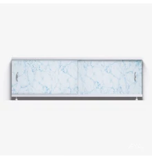 КЛАССИК Экран для ванны 150 см, полистирол,(бело-голубой мрамор-003), ALAVANN