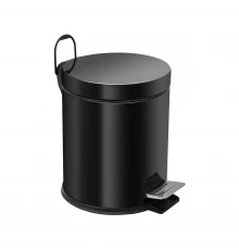 Ведро-контейнер для мусора с педалью 5 л, черное,  BERGES