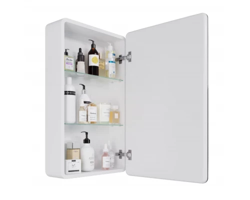 Шкаф зеркальный Lemark ELEMENT 50х80 см 1 дверный, петли справа, с подсветкой, с розеткой, цвет корп