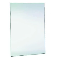 зеркало антивандальное 700х500 с рамкой из нержавеющей стали матовой