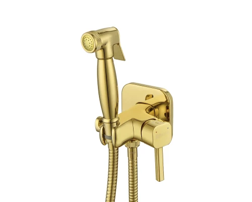 Solo Смеситель для биде, гигиен.душ на стену держ.на теле встраиваемый,, р/ОД, золото, LM, LM7165G