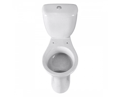 Унитаз-компакт Виктория косой выпуск, н/п., кноп. арматурой и сиденьем полипропилен, крап на белом S