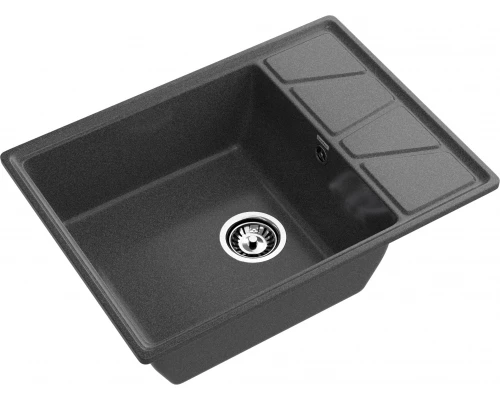 GRANFEST Мойка композит VERTEX, GF-V-680L, чаш+кр 680*500, графит