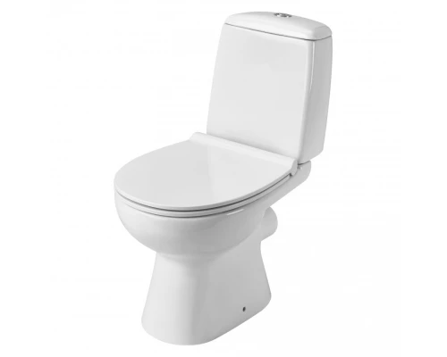 ЦЕЗАРЬ Унитаз-компакт, 2-режимная арматура (Oliveira), сиденье дюропласт Soft-close, Clip up (тонкое