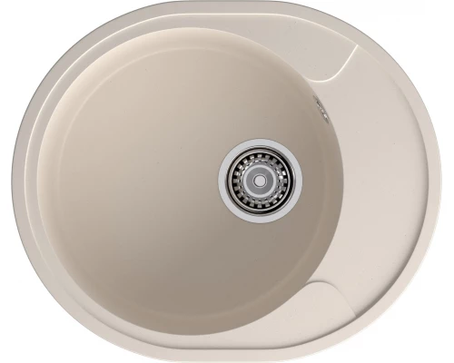 GRANFEST Мойка QUARZ 857L  1-чаша+крыло 570*480мм белый арт.GF-UR-