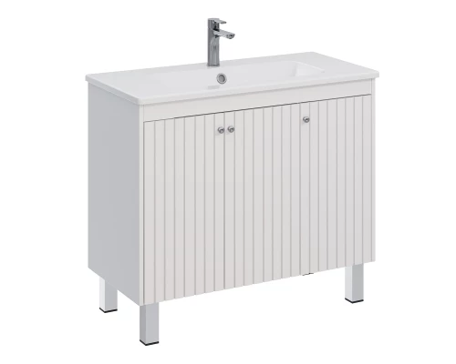 Тумба Lemark ROMANCE 100 см под 1 раковину, подвесная/напольная, 3-х дверная, цвет корпуса, фасада: 