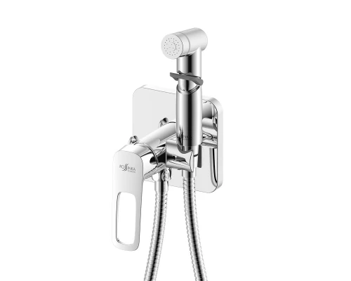 RS46 Смеситель для биде, гигиен.душ на стену, р/ОД хром, ROS, RS46-51