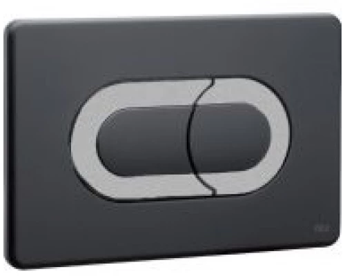 640099 Панель пневм. двойная SALINA, пластик, черный, хром матовый, OLI