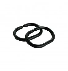 Кольца для шторки Fixsen, черные, 12 шт, FX-1000B