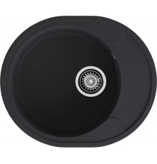 GRANFEST Мойка URBAN 857L  1-чаша+крыло 570*480мм черный арт.GF-UR-