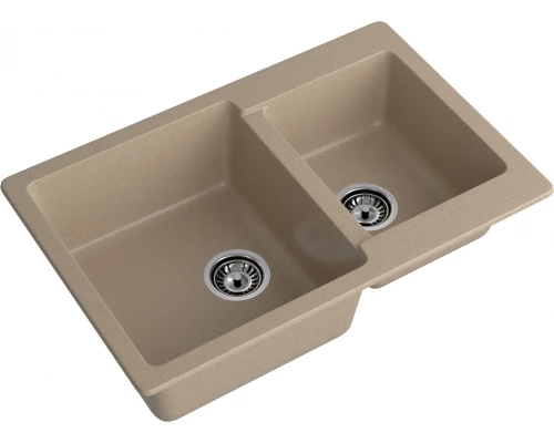 GRANFEST Мойка композит PRACTIK GF-P--780K  2 чаши 780*510 мм  песочный   арт.GF-
