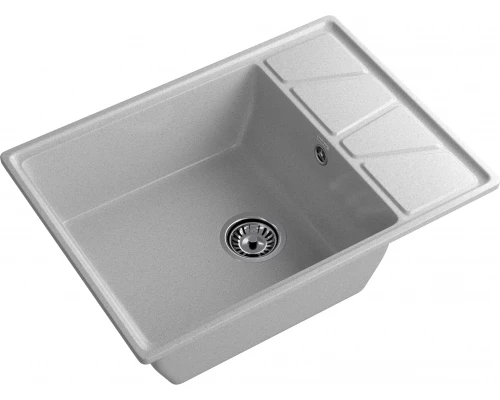 GRANFEST Мойка композит VERTEX, GF-V-680L, чаш+кр 680*500, серый