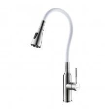 Expert Смеситель для кухни, гиб.излив 203мм, р/ОД, матовый/белый, LM, LM5082S-White