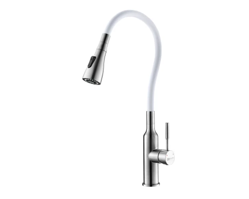Expert Смеситель для кухни, гиб.излив 203мм, р/ОД, матовый/белый, LM, LM5082S-White