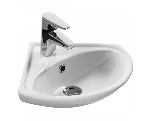 ИРИС Умывальник угловой 36 см., хр.кольцо, крепление, САНТЕК