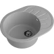 GRANFEST Мойка композит RONDO GF-R--580L  чаша с крылом 579*445мм  серый арт.GF-