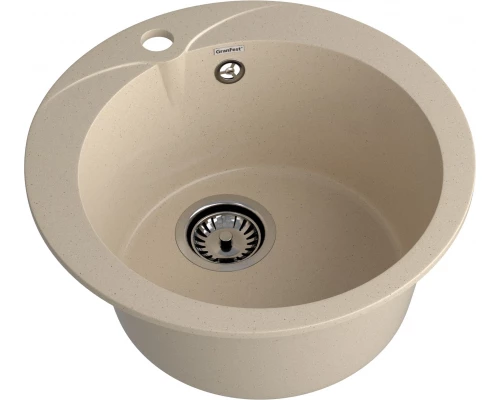 GRANFEST Мойка композит RONDO GF-R--480, 1-чаша D=475 мм кашемир арт.GF-