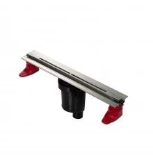 Желоб водосток SUPER line 550, матовый хром, S-сифон D50/105 H50 вертикальный, BERGES