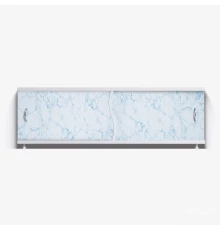 ПРЕМЬЕР Экран для ванны 170 см, полистирол,(бело-голубой мрамор-003), ALAVANN