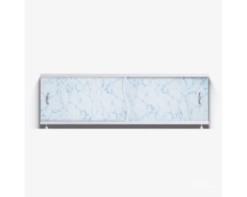 ПРЕМЬЕР Экран для ванны 170 см, полистирол,(бело-голубой мрамор-003), ALAVANN