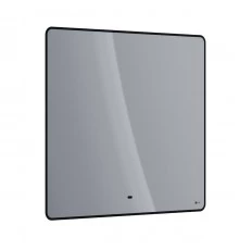 Зеркало Lemark MIOBLACK 90х80 см с интерьерной подсветкой, с подогревом