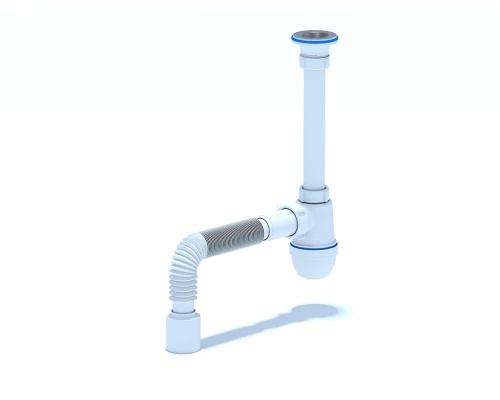 ANI Сифон  1 1/4"*40мм. c гибкой трубой 40*50, ANI PLAST