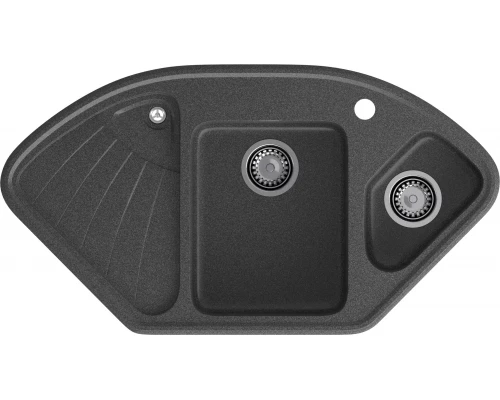 GRANFEST Мойка композит CORNER  GF-C--1040E угловая 1039*560мм  графит арт.GF-