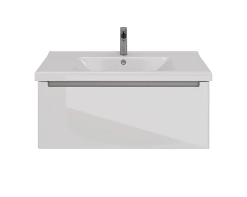 Тумба Lemark BUNO MINI 100 см под 1 раковину, подвесная, 1 ящик, цвет планки: Серый, цвет корпуса, ф