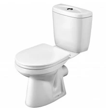АНИМО Унитаз-компакт, горизонт. выпуск, эконом., 1-реж. арматура, сиденье полипропилен. САНТЕК 