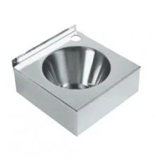 Раковина из нержавеющей стали настенная  квадратная антивандальная 140х300х300 мм, 13038.B, шт